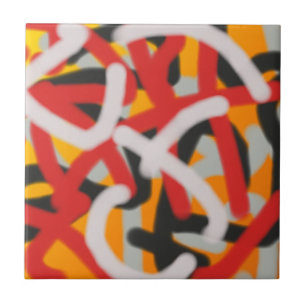 Azulejo De Cerámica colorido arte abstracto 0748