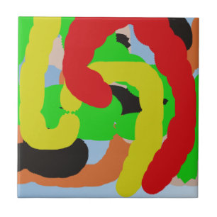 Azulejo De Cerámica colorido arte abstracto 886