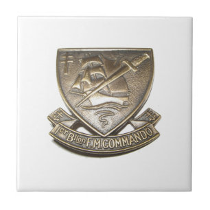 Azulejo De Cerámica Comando Kieffer - 1.o Insignia BFMC