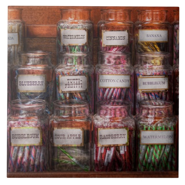 Azulejo De Cerámica Comida - Dulces - Dulces de un Centavo (Frente)