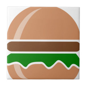 Azulejo De Cerámica Comida rápida hamburguesa un sándwich