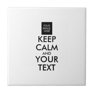 Azulejo De Cerámica Completely Personalized KEEP CALM and YOUR TEXT