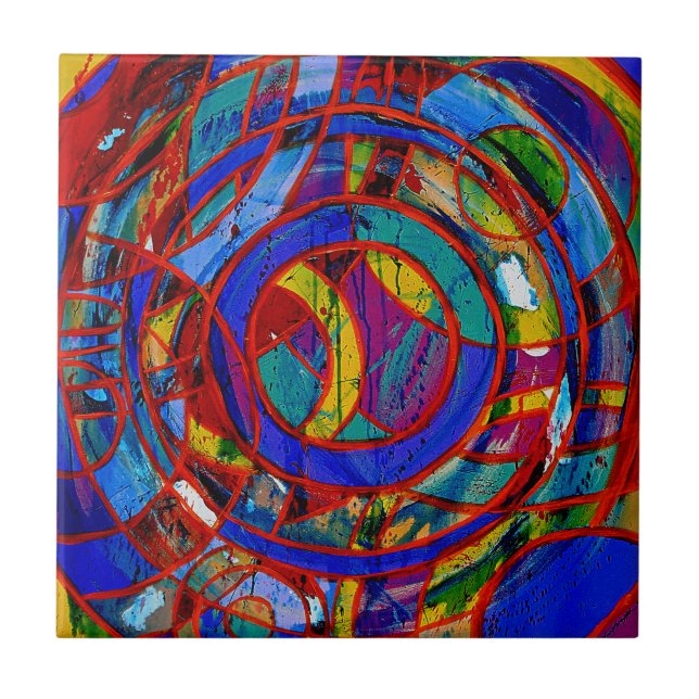 Azulejo De Cerámica Composición nº 17 de Michael Moffa (Frente)