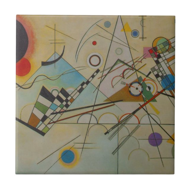 Azulejo De Cerámica Composición VIII de Kandinsky (Frente)