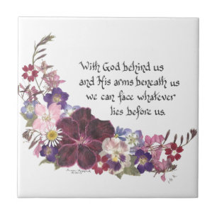 Azulejo De Cerámica Con dios detrás de nosotros…