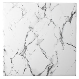 Azulejo de Cerámica con Efecto de Mármol Blanco El
