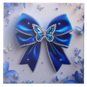 Azulejo de cerámica con lazo adorable