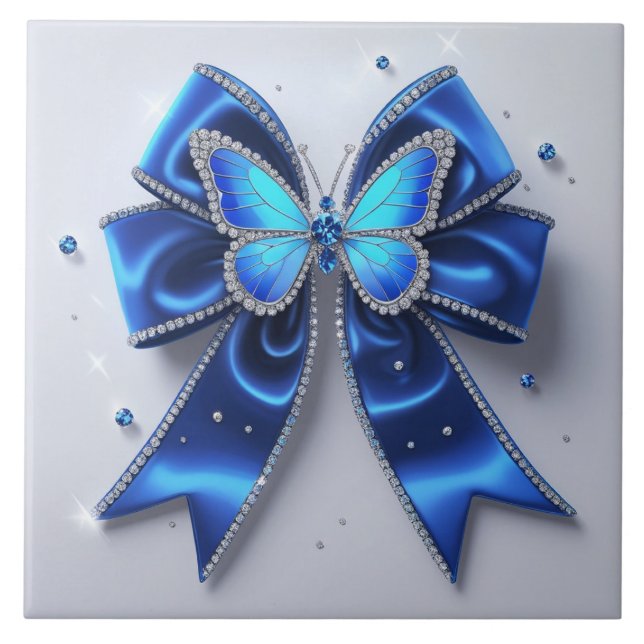 Azulejo de cerámica con lazo lindo (Frente)