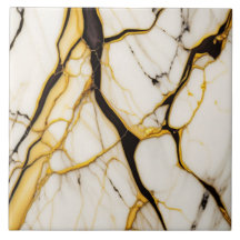 Azulejo de cerámica con mármol blanco y vetas de o