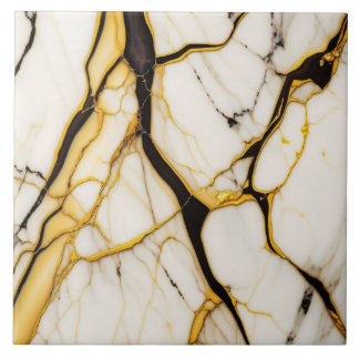 Azulejo de cerámica con mármol blanco y vetas de o