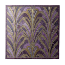 Azulejo de cerámica con patrón Art Nouveau