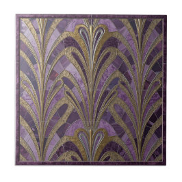 Azulejo de cerámica con patrón Art Nouveau