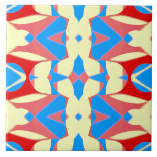 Azulejo de cerámica con patrón clásico multicolor 