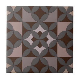Azulejo de cerámica con patrón de malva y grafito