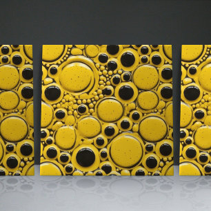 Azulejo de cerámica con relieve falso punteado y a