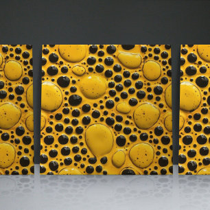 Azulejo de cerámica con relieve falso punteado y a