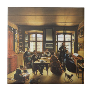 Azulejo De Cerámica Concierto familiar de Basilea de Sebastian Gutzwil