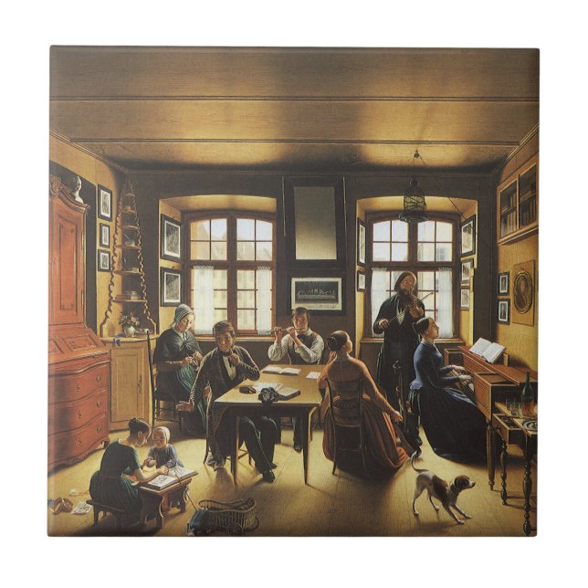 Azulejo De Cerámica Concierto familiar de Basilea por Sebastian Gutzwi (Frente)