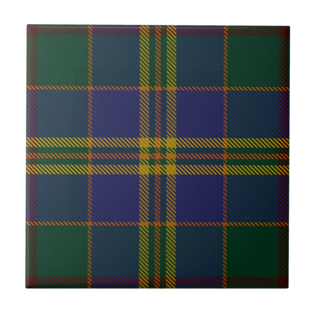 Azulejo De Cerámica Condado de Kilkenny Irish Tartan (Frente)