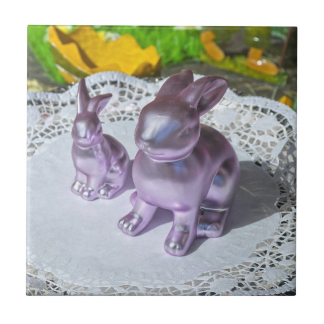Azulejo De Cerámica Conejito de Pascua (Frente)
