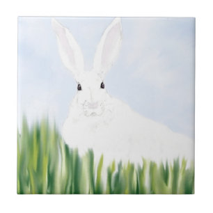 AZULEJO DE CERÁMICA CONEJO EN THE FIELD