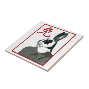 Azulejo De Cerámica Conejo fiesta