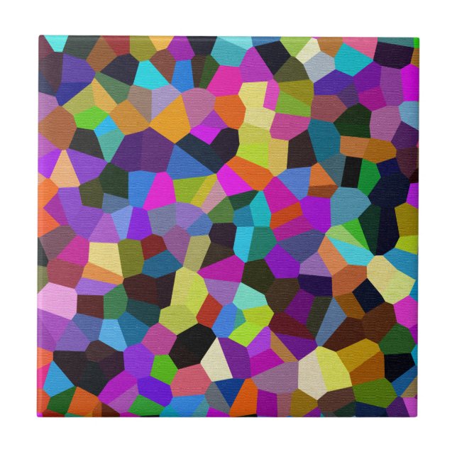 Azulejo De Cerámica Confetti en tonos jewel (Frente)