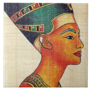 Azulejo de cerámica conmemorativo - Reina Nefertar