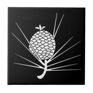Azulejo De Cerámica Cono de pino con agujas