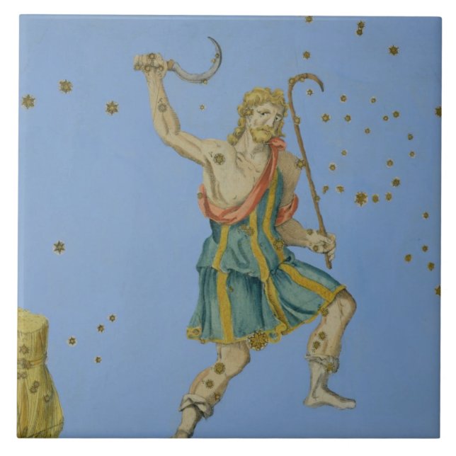 Azulejo De Cerámica Constelación de Bootes, de "Uranometria" por Joh (Frente)