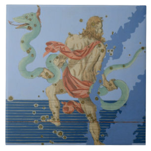 Azulejo De Cerámica Constelación de grupo de Ophiuchus, de 'Uranometr