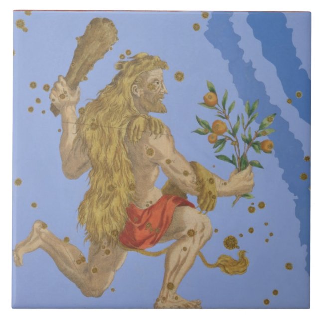 Azulejo De Cerámica Constelación de la piel del león de Hércules, de (Frente)