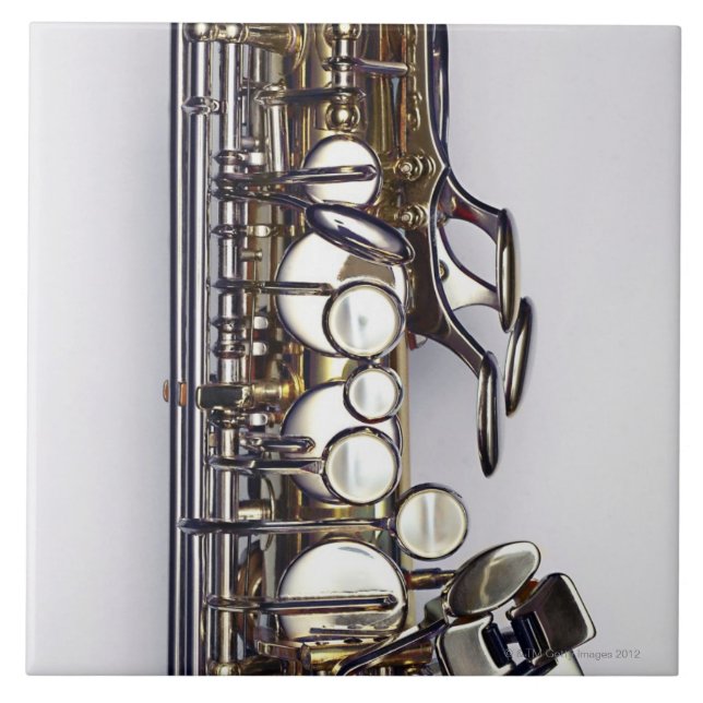 Azulejo De Cerámica Controles del saxofón (Frente)