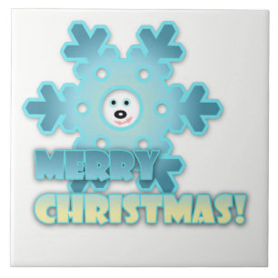 Azulejo De Cerámica Copo de nieve de los navidades