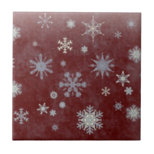 Azulejo De Cerámica Copo de nieve helado