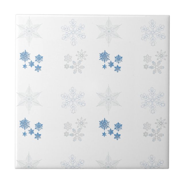 Azulejo De Cerámica Copos de nieve (Frente)