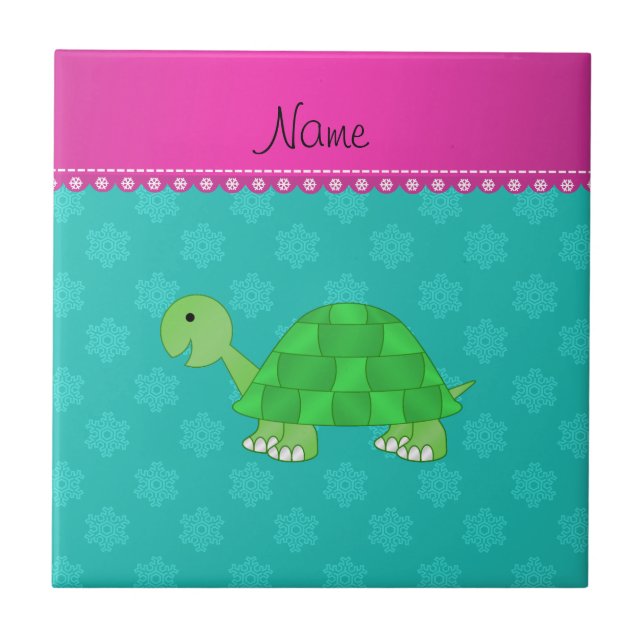 Azulejo De Cerámica Copos de nieve conocidos personalizados de la (Frente)