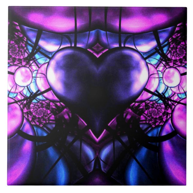 Azulejo De Cerámica Corazón delicado del escorpión (Frente)