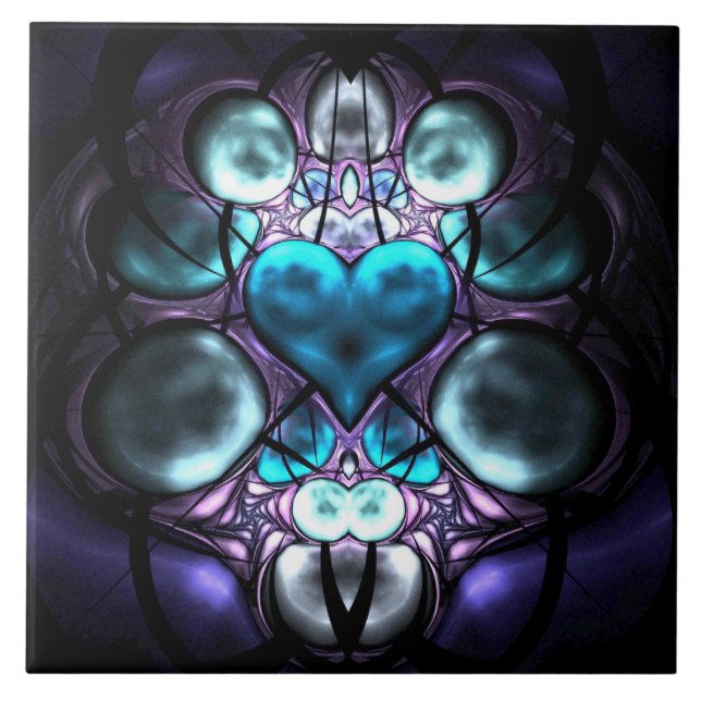 Azulejo De Cerámica Corazón encantado (Frente)