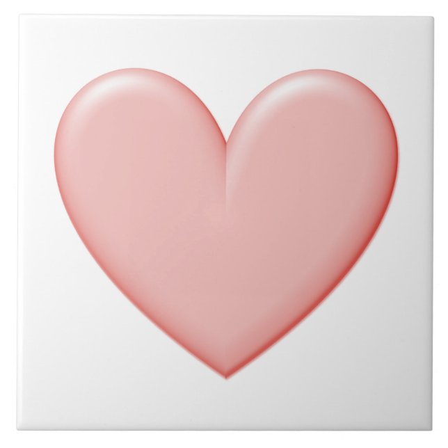 Azulejo De Cerámica Corazón esponjoso (Frente)