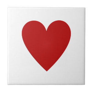 Azulejo De Cerámica Corazón rojo