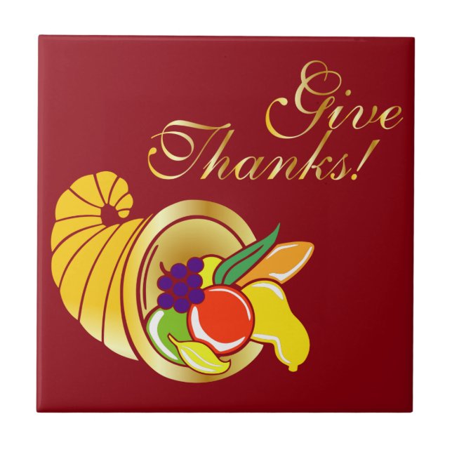 Azulejo De Cerámica Cornucopia (Frente)