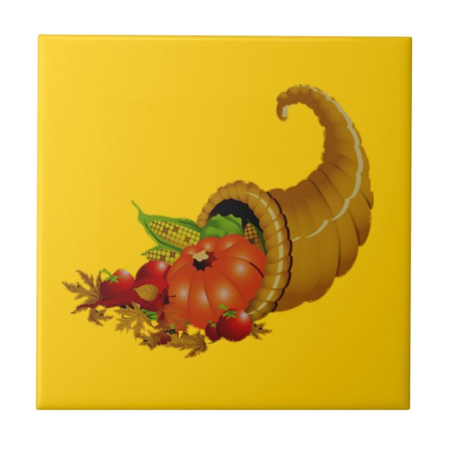 Azulejo De Cerámica Cornucopia / Horn of Plenty (Frente)