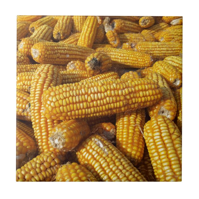 Azulejo De Cerámica Cosecha de maíz (Frente)