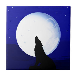 Azulejo De Cerámica Coyote Aullador - Tucson Arizona