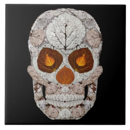 Azulejo De Cerámica Cráneo 11 de la hoja de Aspen