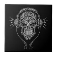 Cráneo del azúcar de DJ, oscuro