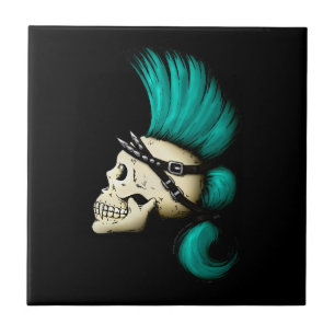 Azulejo De Cerámica Cráneo punky