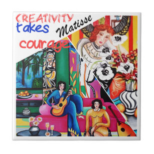 Azulejo De Cerámica Creatividad del collage de la pintura de Matisse
