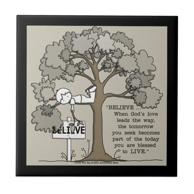 AZULEJO DE CERÁMICA CREER PARA VIVIR (Frente)